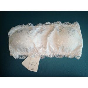 Omedichi Bra Medium White Stretch Bra Pretty Lacy NEW (Chinese XL) US fit like M